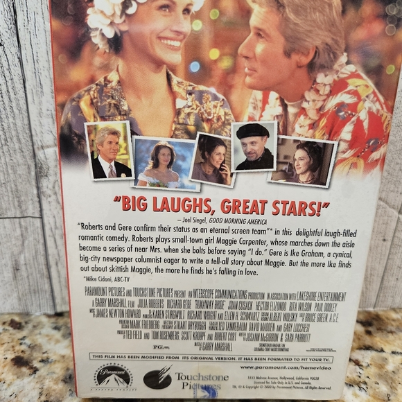 Runaway Bride VHS Special Edition Julia Roberts Richard Gere Paramount Pictures - Picture 2 of 7